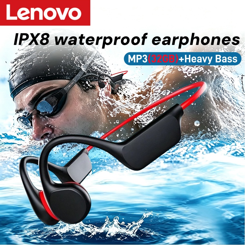 Bone Conduction Running Headphones - 骨伝導ヘッドセット ワイヤレス水泳スポーツヘッドホン IPX8 Bluetooth 5.4 マイク付き