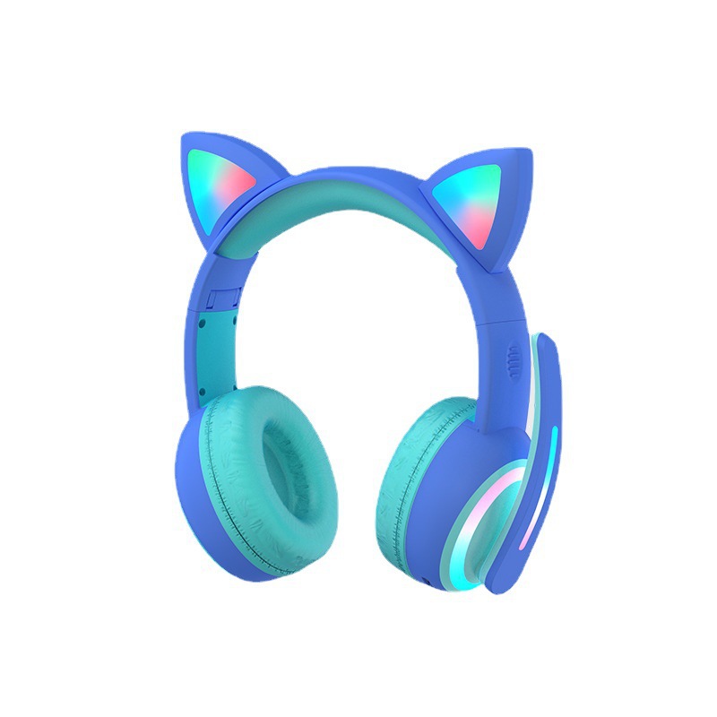 LEDライト付きの猫耳デザインのBluetoothヘッドホン - Cat Ear Bluetooth Headset Led のレビューと価格